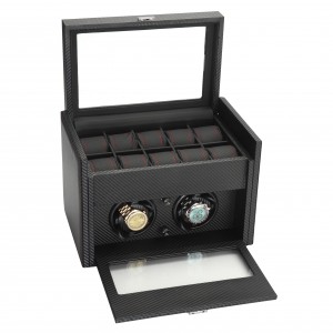 Diplomat "Modena" Double Watch Winder in Carbon Fiber