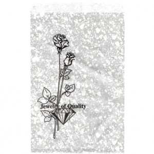 Silver Travertine-Print Paper Gift Bags w/Stamp