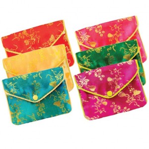 Zippered Pouches in Assorted Brocades