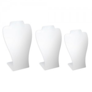 Set of 3 Acrylic Glass Bust Displays, 6 - 12" H" H