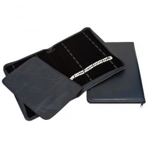20 Watch / Bracelet Folder- Black Leatherette w/ Foam Pad Insert 