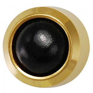 Black Onyx Gold Plated Ear Piercing Studs 