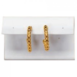2-Pair Curve-Top Stud or Hoop Earring Easels in Pearl, 4" L x 1.5" W