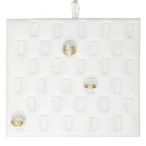 30-Ring Slot Inserts for Half-Size Utility Trays in Pearl, 7.63" L x 6.75" W