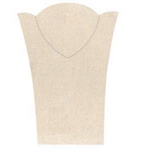 Easel-Back Neck Form Displays in Linen, 8.13" W x 11.38" H