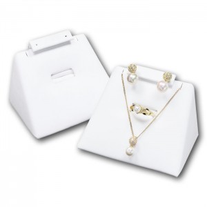 Mini Jewelry Set Combination Displays w/Back Pocket in Pearl, 3.75" L x 3.75" W