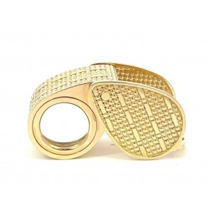 14K Yellow Gold 10X Jewelers Loupe, 18mm Lens