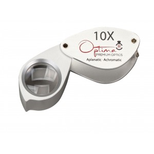Optima 10X Premium Optics Diamond Dealers Loupe - Silver