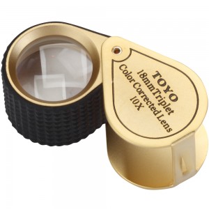 Toyo 10x Triplet Loupe- Gold Color