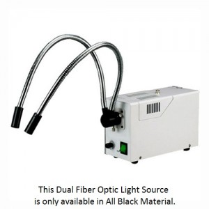 Dual Fiber Optic Light Source All Black Design 