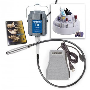 Foredom Deluxe Woodcarving TX Motor Kit with Heavy Duty Speed Control & H.44T Handpiece