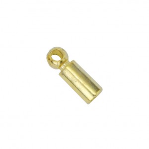 Heavy Tube Cord End - Gold Plated 5PC