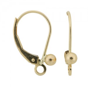 Lever Back with 3mm Ball & Open Ring