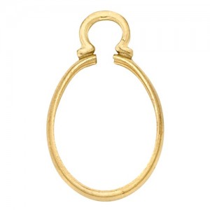 14k Yellow Oval Bezel For Camios
