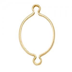 14k Yellow 2-Ring Oval Wrap Tite