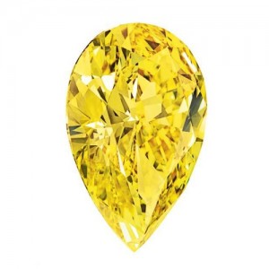 Pear Shape Synthetic Yellow Topaz