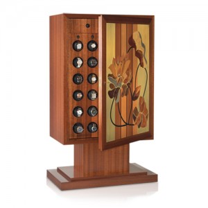 Orbita Artisan "Dalie" Programmable 30-Watch Winder in Natural Wood Intarsia Case