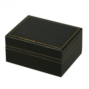 A&A "Designer" Extra-Wide Watch Box in Onyx & Jet