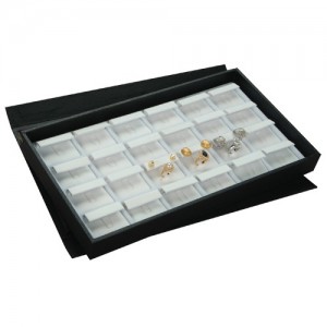 24-Compartment Ring + Earring Combination Trays, 14.75" L x 8.25" W