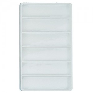 6-Bracelet Stackable Plastic Trays in White, 15.88" L x 9.5" W