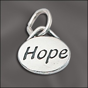 Sterling Silver Message Charm - Hope