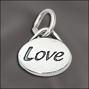 Sterling Silver Message Charm - Love