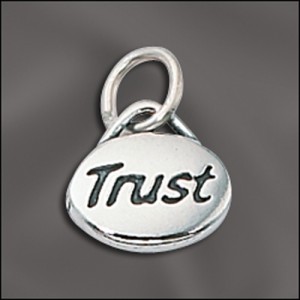 Sterling Silver Message Charm - Trust