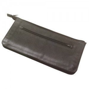 Genuine Leather 2-Zipper Wallet 