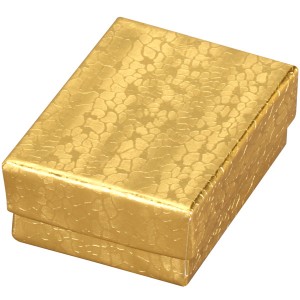 Cotton-Filled Gift Box in Gold Foil