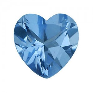 Heart Shape Synthetic Blue Zircon