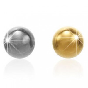 Studex System 75 Piercing Earrings Ball 3mm Yellow & White Gold
