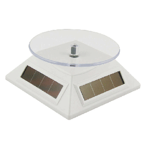 Solar-Powered Turntables on Square Base, 4" L x 4" W