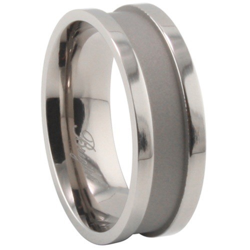 A&A Jewelry Supply - Titanium Ring w/ Combination Matte & Shiny Polish