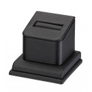 Square Couture Ring Columns in Carbon Black, 2" L x 1.75" H