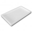 Full-Size Leatherette Wrapped Utility Trays in White, 14.75" L x 8.25" W