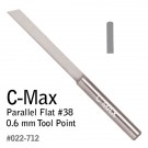 GRS 022-712 C-Max Carbide Graver Parallel Flat #38 0.6 MM