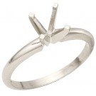 14K White Gold Solitaires, 4 Prongs