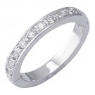 14k White Gold Diamond Toe Ring