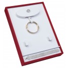 Stackable Necklace Set Trays in Vienna White & Red, 8.5" L x 12" W