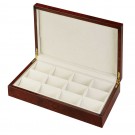 Diplomat "Estate" 12-Cushion Solid-Lid Pocket Watch Cases in Burlwood & White