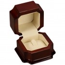 "Napa" Ring Clip Box in Mahogany & Ivory Nabuka