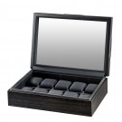 Volta 10 Watch Case w/ See Through Top & Stainless Steel Accents