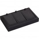 3-Compartment Stackable Pendant Trays in Obsidian, 9" L x 5.5" W