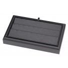 15-Pair Stackable Earring or Pendant Trays in Carbon Black, 9" L x 5.5" W