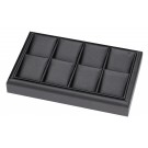 8-Pair Stackable Earring + Pendant Set Trays in Carbon Black, 9" L x 5.5" W