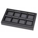 8-Pair Stackable Drop Earring Trays in Carbon Black, 9" L x 5.5" W