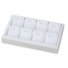 8-Compartment Stackable Pendant Trays w/Barbs in Vienna White, 9" L x 5.5" W