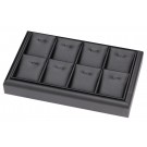 8-Compartment Stackable Pendant Trays w/Barbs in Carbon Black, 9" L x 5.5" W