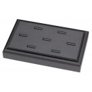 7-Slot Stackable Ring Trays in Carbon Black, 9" L x 5.5" W