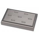 7-Slot Stackable Ring Trays in Palladium, 9" L x 5.5" W